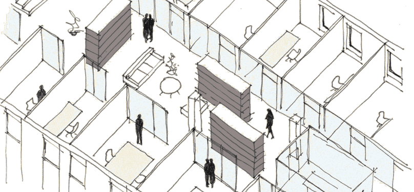 Beispielskizze zum Umbau im Agrippeum