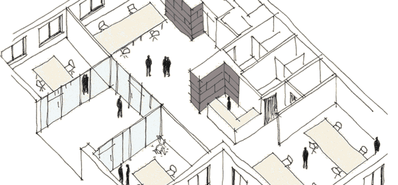 Beispielskizze zum Umbau im Agrippeum